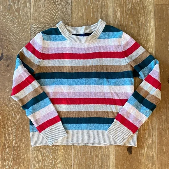 GAP Colorful Striped Crew Neck Sweater - Picture 1 of 6